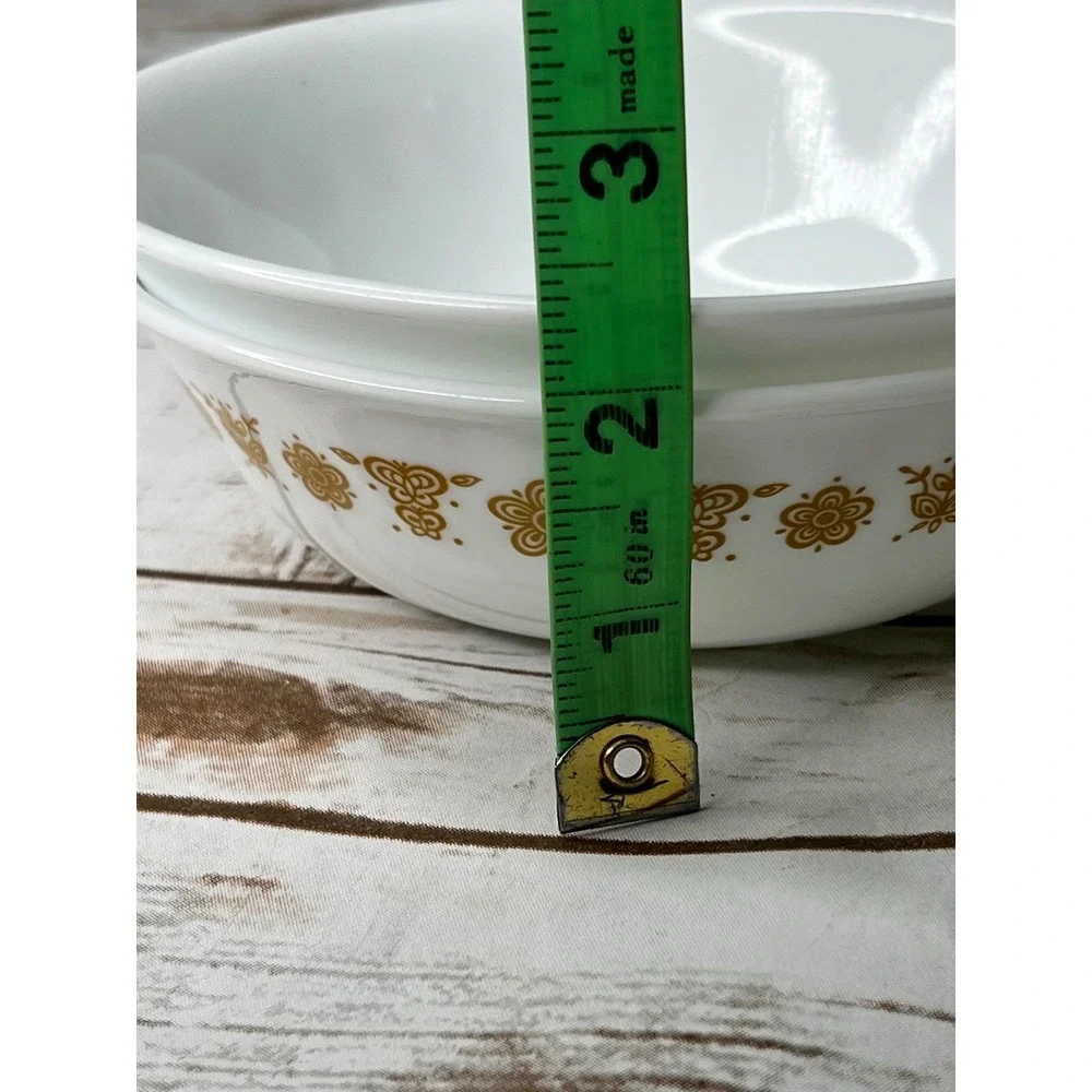 Corelle Cereal Bowls White Butterfly Gold Vintage Vitrelle 6.25in Set of 2